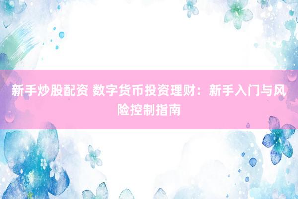 新手炒股配資 數(shù)字貨幣投資理財(cái)：新手入門(mén)與風(fēng)險(xiǎn)控制指南